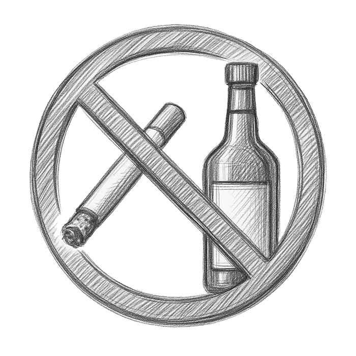 Arrêter l’alcool et le tabac avant une greffe de cheveux